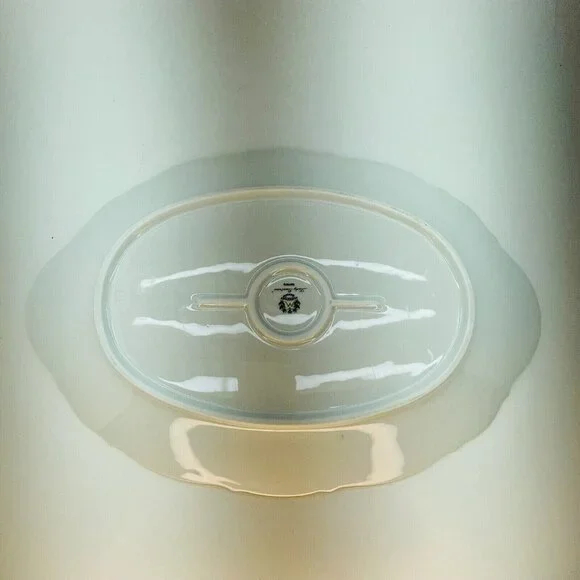 Vintage MITTERTEICH 15" Oval Serving Platter LADY BEATRICE Gilded Rims Germany - Picture 6 of 16